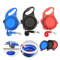 3-in-1 Multi-functional Dog Leash with Built-in Water Bottle & Bowl
